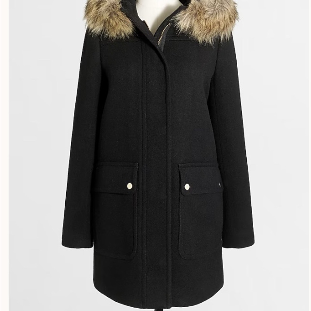 J. Crew Vail Park with Faux Fur Trim Removable Hood